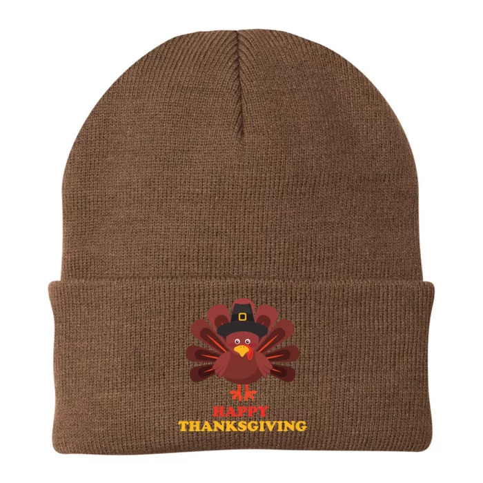 Happy Thanksgiving Turkey Holiday Festive Knit Cap Winter Beanie