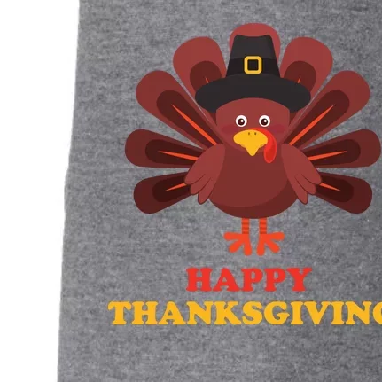 Happy Thanksgiving Turkey Holiday Festive Doggie 3-End Fleece Hoodie