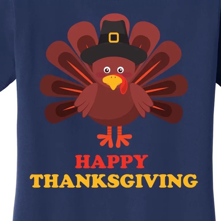 Happy Thanksgiving Turkey Holiday Festive Women's T-Shirt