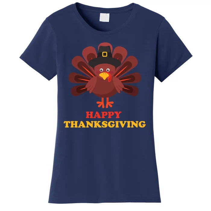 Happy Thanksgiving Turkey Holiday Festive Women's T-Shirt