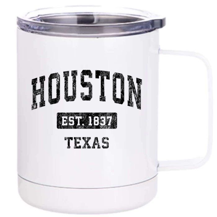 Houston Texas Tx Vintage Sports Front & Back 12oz Stainless Steel Tumbler Cup