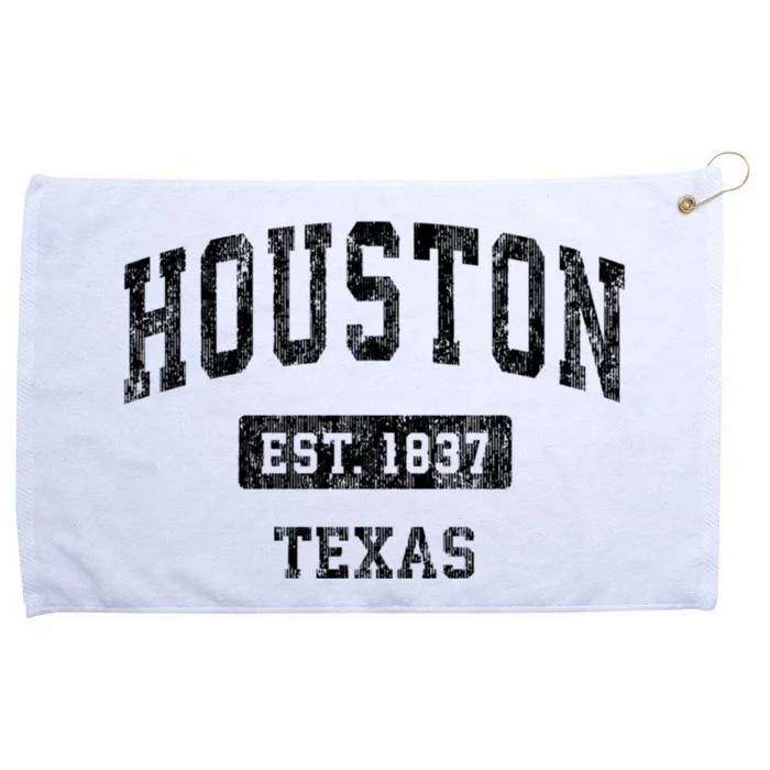 Houston Texas Tx Vintage Sports Grommeted Golf Towel