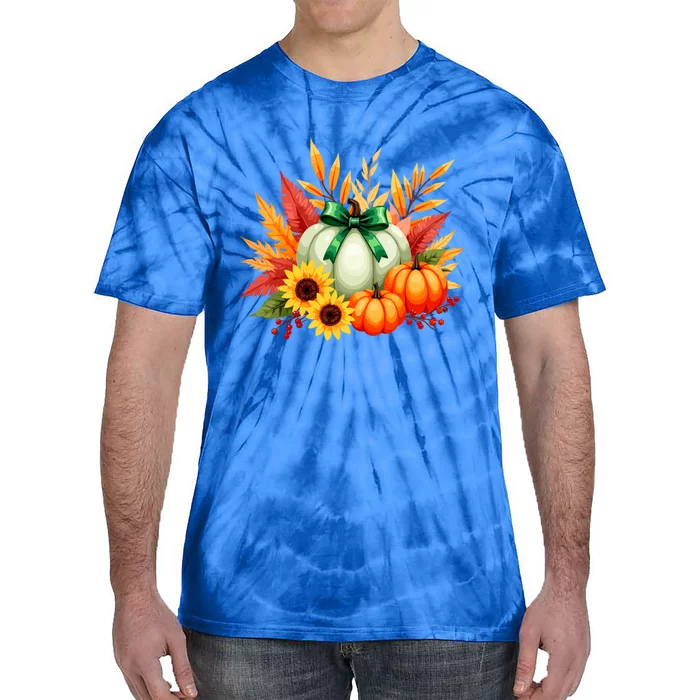 Happy Thanksgiving Turkey Day Harvest Festival Pumpkin Funny Gift Tie-Dye T-Shirt