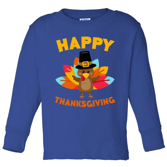 Happy Thanksgiving Thanksgiving Day Toddler Long Sleeve Shirt