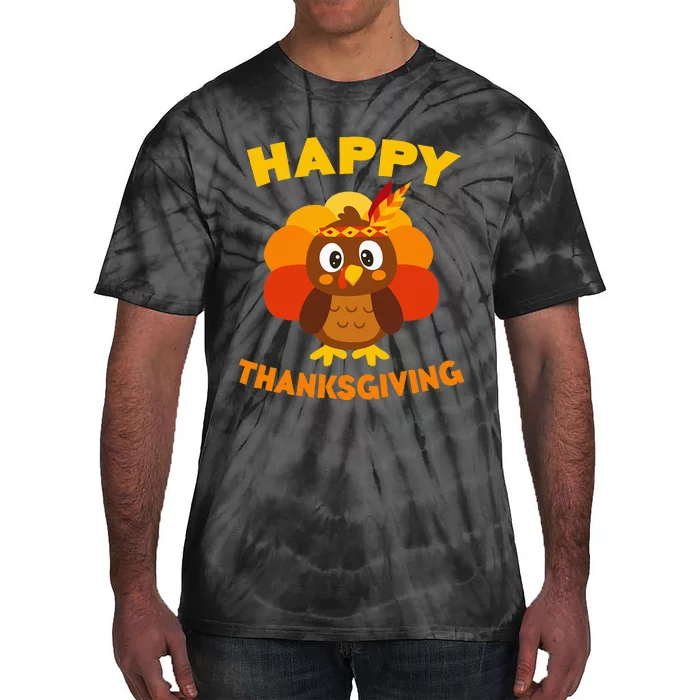 Happy Thanksgiving Thanksgiving Day Tie-Dye T-Shirt