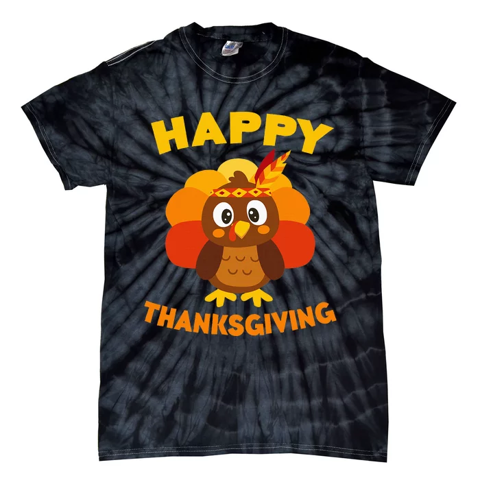 Happy Thanksgiving Thanksgiving Day Tie-Dye T-Shirt