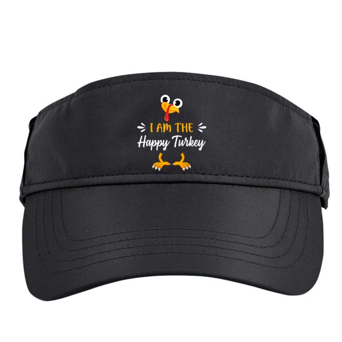 Happy Turkey Thanksgiving Graphic Adult Drive Performance Visor