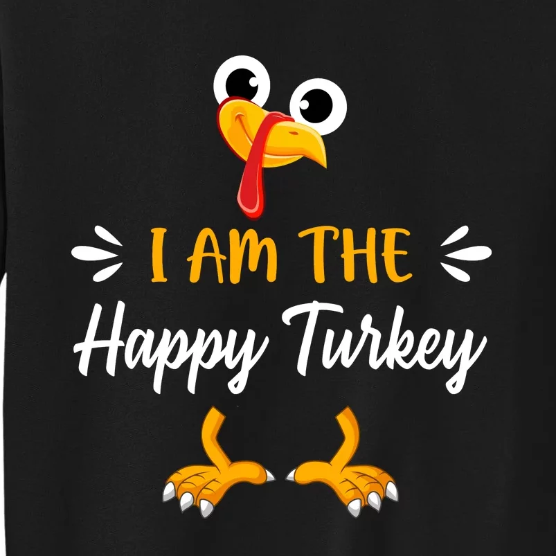 Happy Turkey Thanksgiving Graphic Tall Sweatshirt