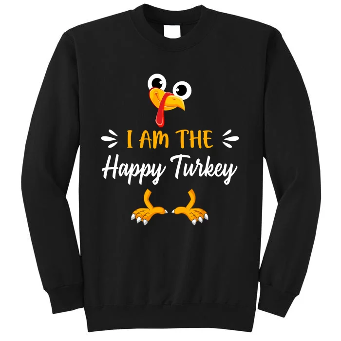 Happy Turkey Thanksgiving Graphic Tall Sweatshirt