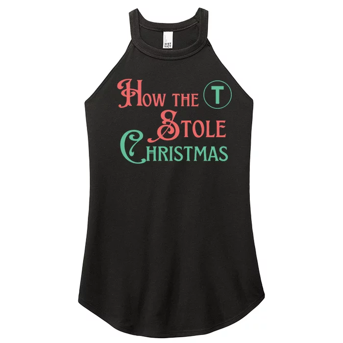 How The T Stole Christmas Storybook Women’s Perfect Tri Rocker Tank