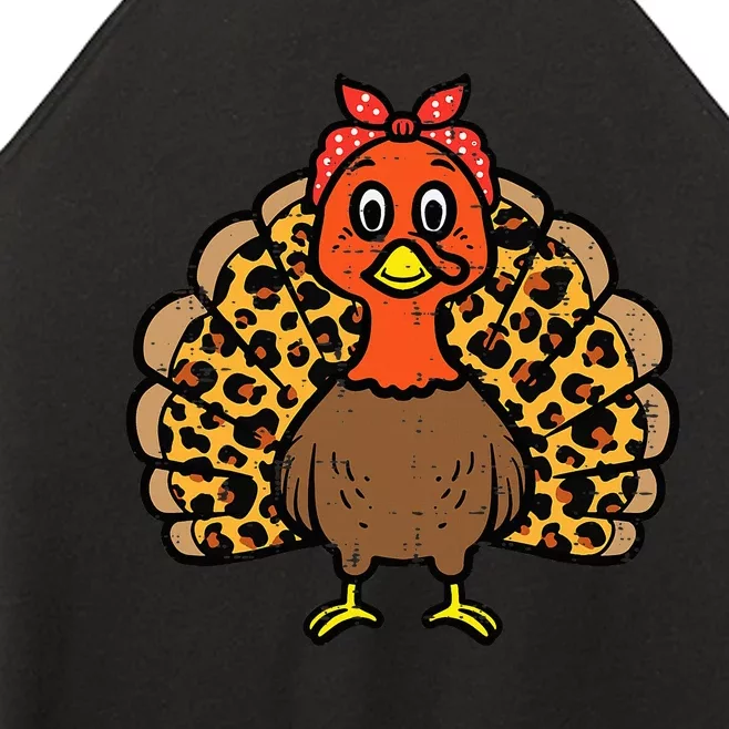 Happy Thanksgiving Turkey Bandana Fall Mom Women’s Perfect Tri Rocker Tank