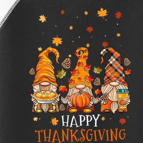 Happy Thanksgiving Three Gnomes Pumpkin Spice Autumn Fall Toddler Fine Jersey T-Shirt