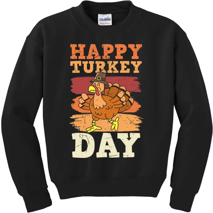 Happy Thanksgiving Turkey Day Family Matching Pajama Kids Sweatshirt