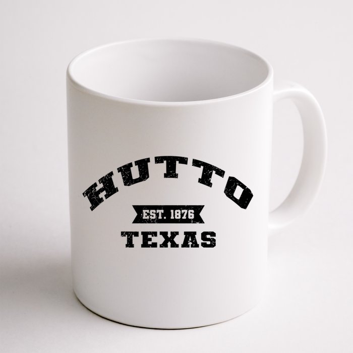 Hutto Texas Tx Vintage Athletic Sports Established Front & Back Coffee Mug