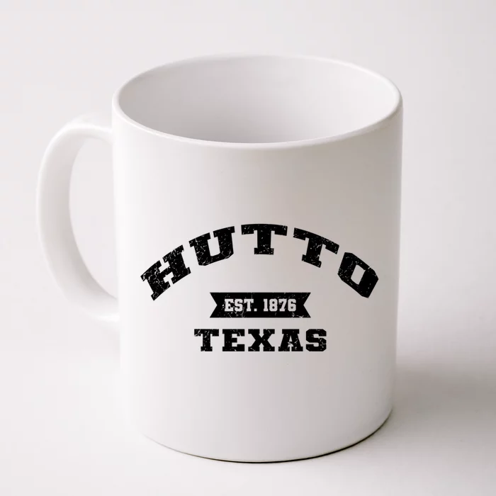 Hutto Texas Tx Vintage Athletic Sports Established Front & Back Coffee Mug