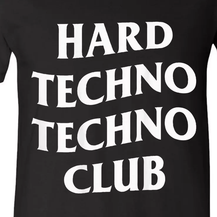 Hard Techno Techno Club X Raver Rave Party Outfit Backprint V-Neck T-Shirt