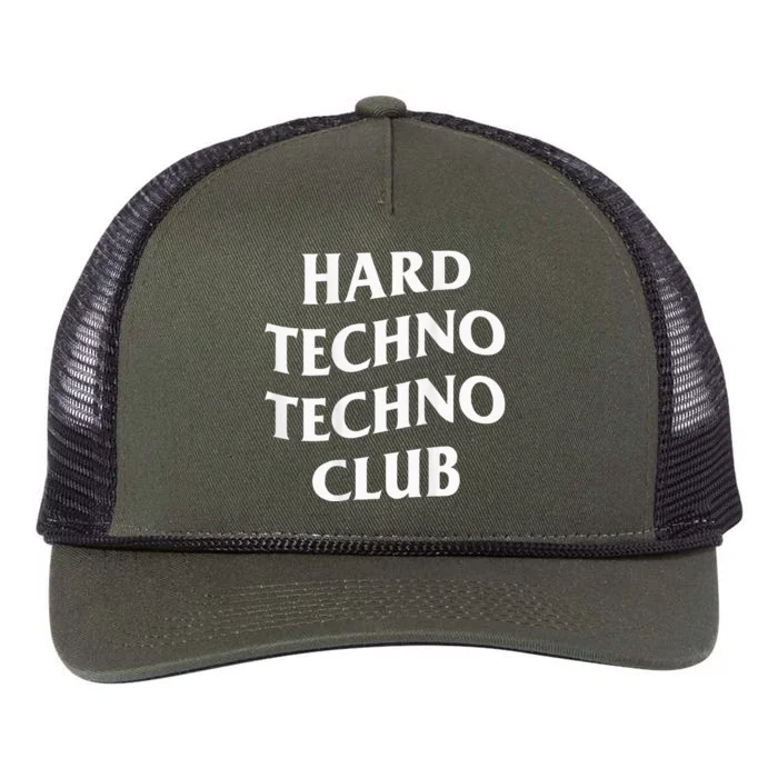 Hard Techno Techno Club X Raver Rave Party Outfit Backprint Retro Rope Trucker Hat Cap