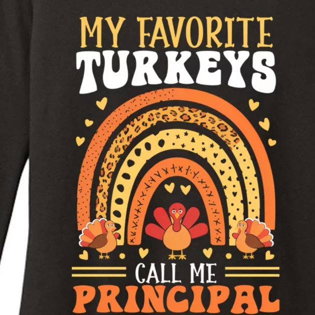 Happy Thanksgiving Turkey Day Blessed School Principal Gift Womens CVC Long Sleeve Shirt