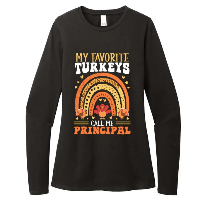 Happy Thanksgiving Turkey Day Blessed School Principal Gift Womens CVC Long Sleeve Shirt