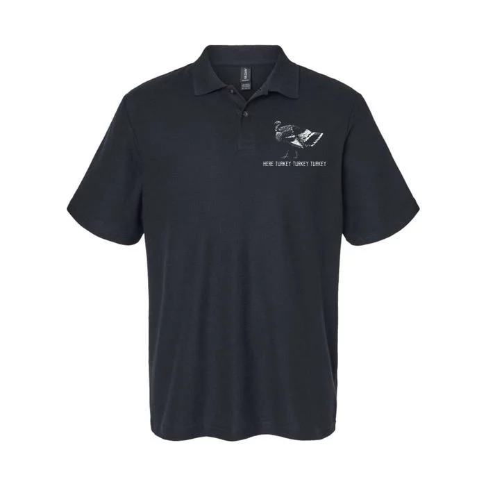 Here Turkey Turkey Turkeyturkey Hunting Season Softstyle Adult Sport Polo