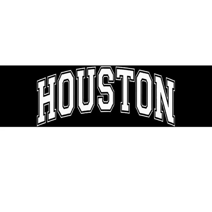 Houston Texas Tx Varsity Style White Font Bumper Sticker