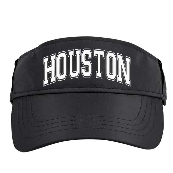 Houston Texas Tx Varsity Style White Font Adult Drive Performance Visor