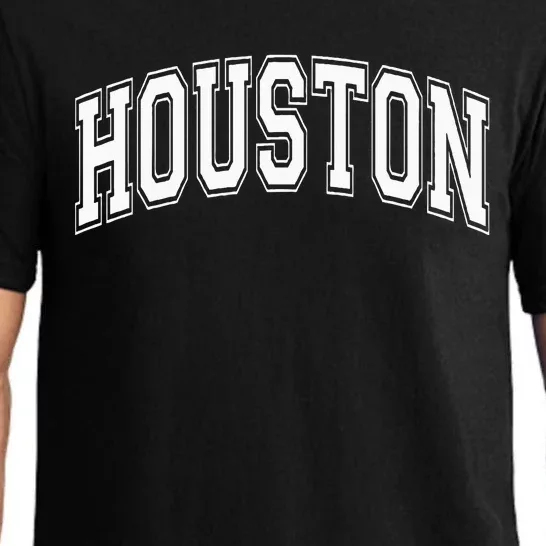 Houston Texas Tx Varsity Style White Font Pajama Set