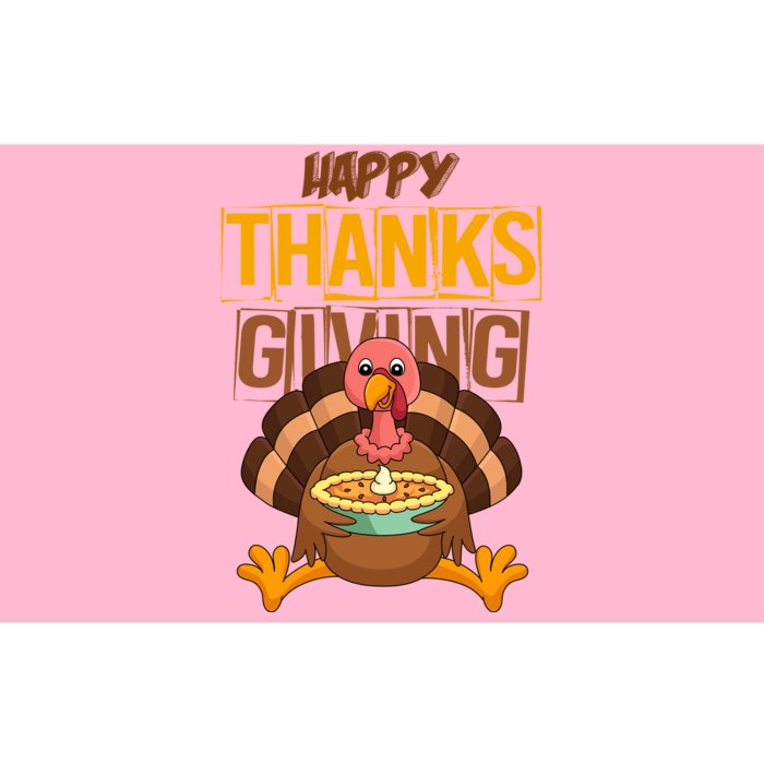 Happy Thanksgiving Turkey Pie Holiday Bumper Sticker