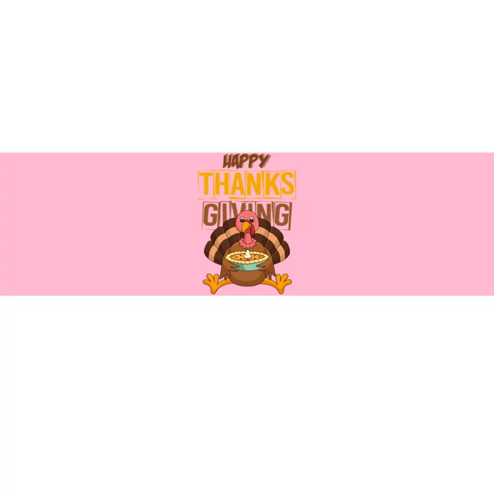 Happy Thanksgiving Turkey Pie Holiday Bumper Sticker