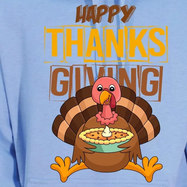 Happy Thanksgiving Turkey Pie Holiday Unisex Surf Hoodie