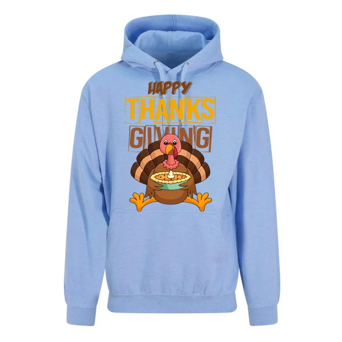 Happy Thanksgiving Turkey Pie Holiday Unisex Surf Hoodie