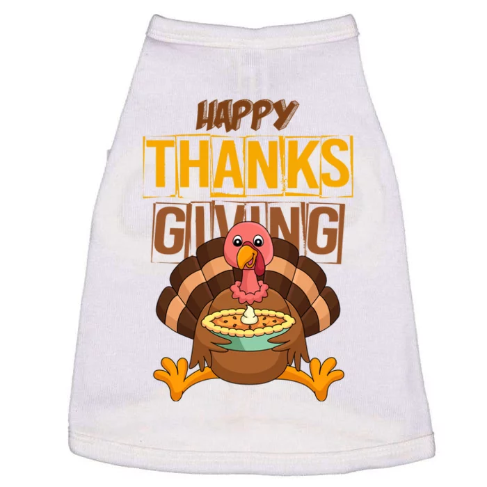 Happy Thanksgiving Turkey Pie Holiday Doggie Tank