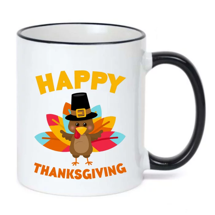 Happy Thanksgiving Thanksgiving Day Black Color Changing Mug