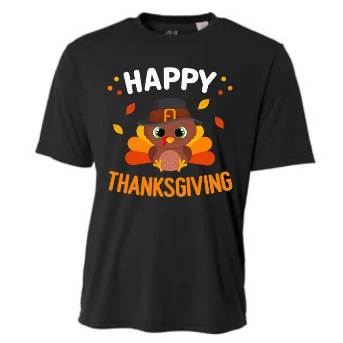 Happy Thanksgiving Turkey Day Gobble Cooling Performance Crew T-Shirt