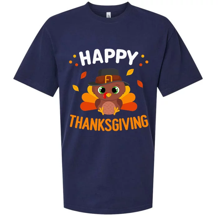 Happy Thanksgiving Turkey Day Gobble Sueded Cloud Jersey T-Shirt