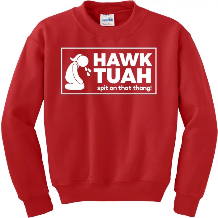 Hawk Tuah Tush Spit On That Thang 24 Girl Funny Utah Kids Sweatshirt