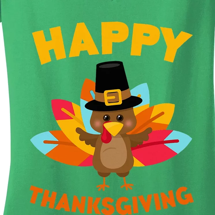 Happy Thanksgiving Thanksgiving Day Women's V-Neck T-Shirt