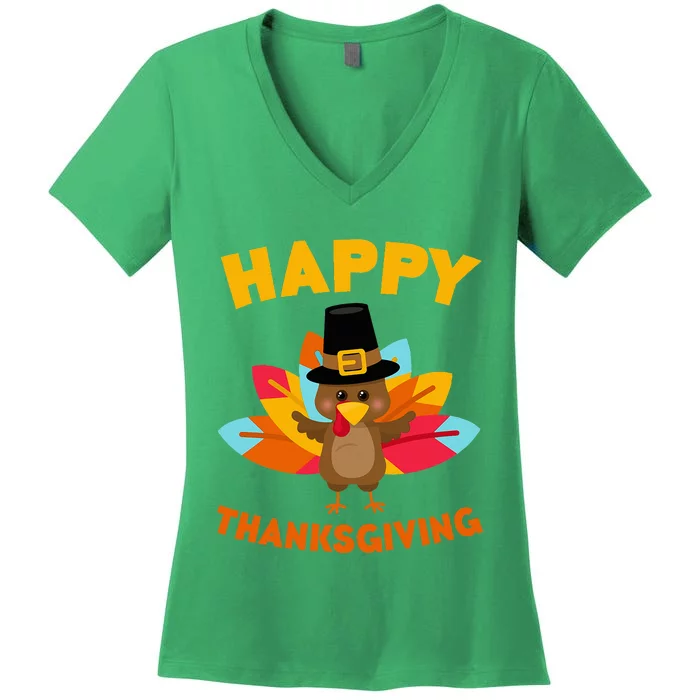 Happy Thanksgiving Thanksgiving Day Women's V-Neck T-Shirt