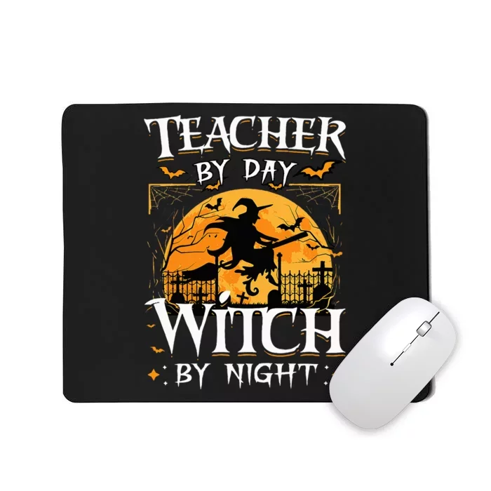 Halloween Teacher Transformation Daytime Educator Nighttime Sorceress Mousepad