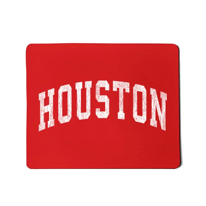 Houston Texas Tx Vintage Athletic Sports Design Mousepad