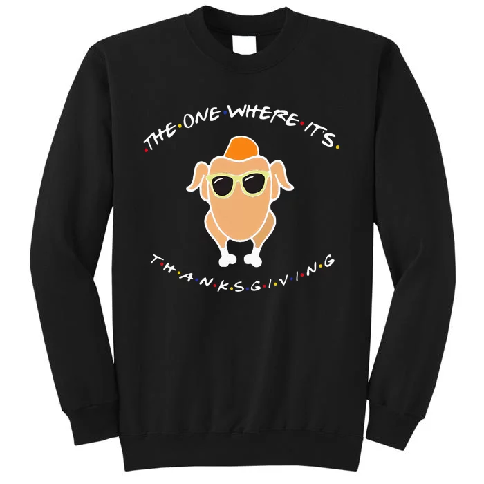 Happy Thanksgiving Turkey Head Friendsgiving Dinner Turkey Sweatshirt