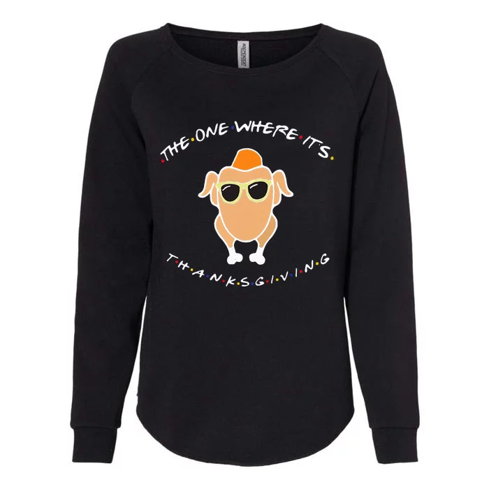 Happy Thanksgiving Turkey Head Friendsgiving Dinner Turkey Womens California Wash Sweatshirt