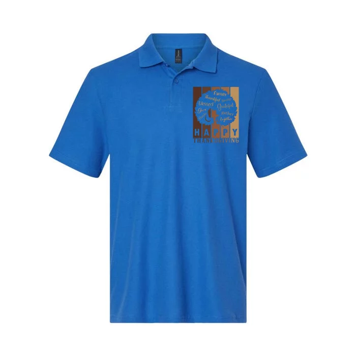 Happy Thanksgiving Thankful Blessings Thanksgiving Family Cute Gift Softstyle Adult Sport Polo