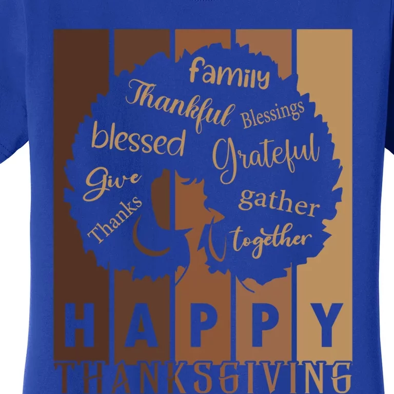 Happy Thanksgiving Thankful Blessings Thanksgiving Family Cute Gift Women's T-Shirt