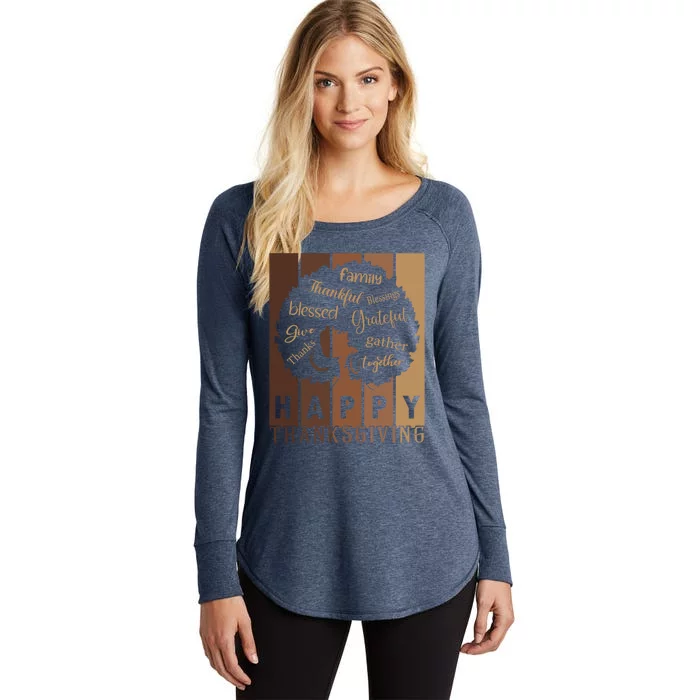 Happy Thanksgiving Thankful Blessings Thanksgiving Family Cute Gift Women's Perfect Tri Tunic Long Sleeve Shirt