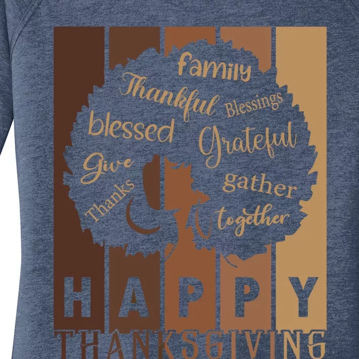 Happy Thanksgiving Thankful Blessings Thanksgiving Family Cute Gift Women's Perfect Tri Tunic Long Sleeve Shirt