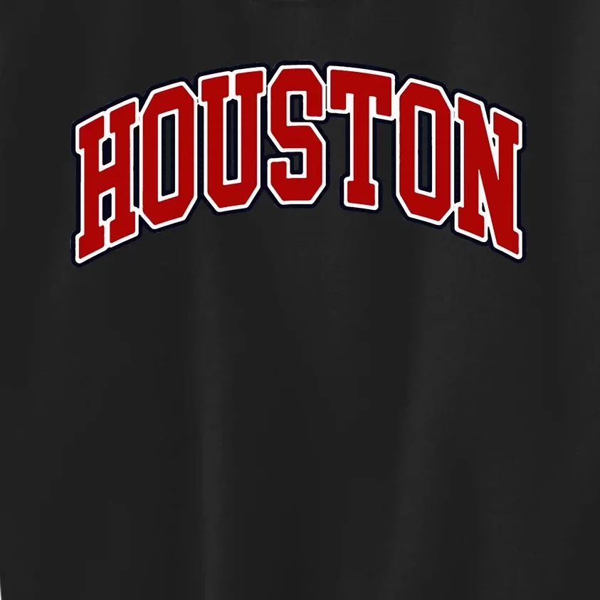 Houston Texas Throwback Design Print Htown Classic Kids Sweatshirt