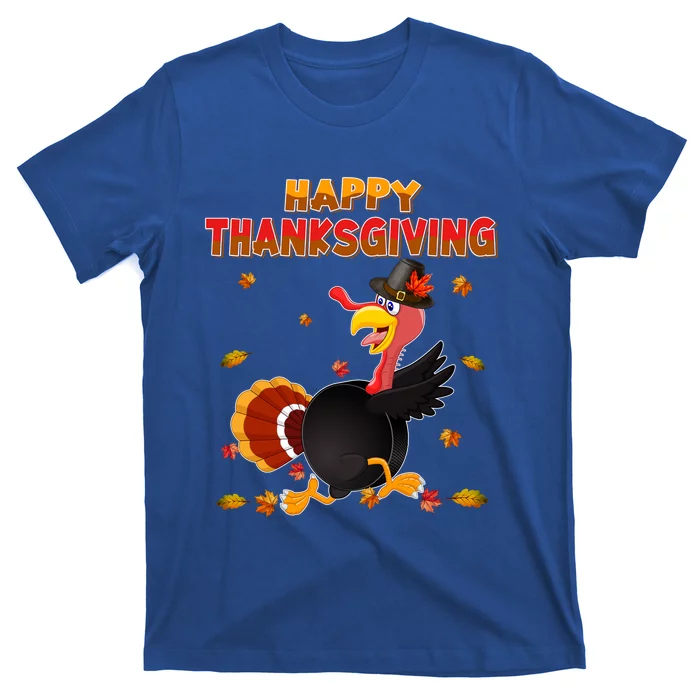 Happy Thanksgiving Turkey Ice Hockey Ball Autumn Fall Vibes Gift T-Shirt