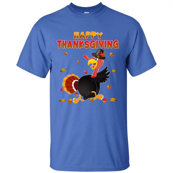 Happy Thanksgiving Turkey Ice Hockey Ball Autumn Fall Vibes Gift Tall T-Shirt