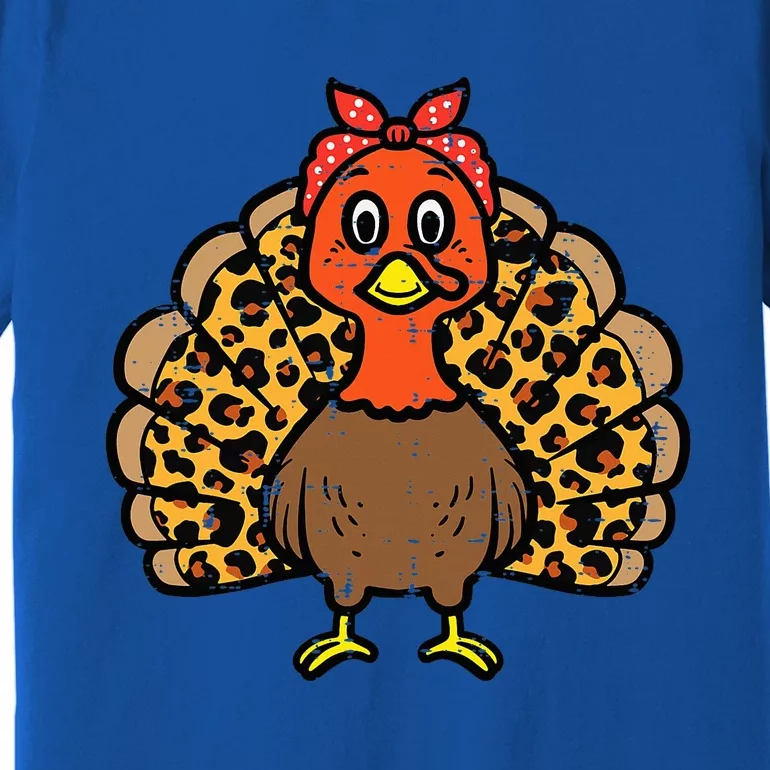 Happy Thanksgiving Turkey Bandana Fall Mom Premium T-Shirt